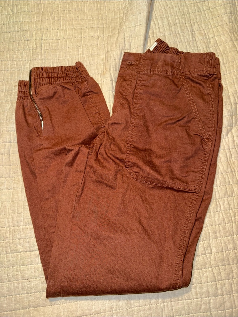 Pact women’s Burnt Orange Elastic-Waist Chinos